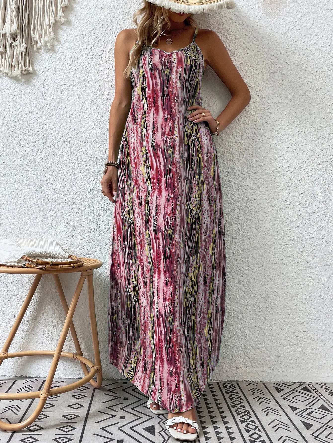 Robe pour femme élégance fluide en quatre nuances