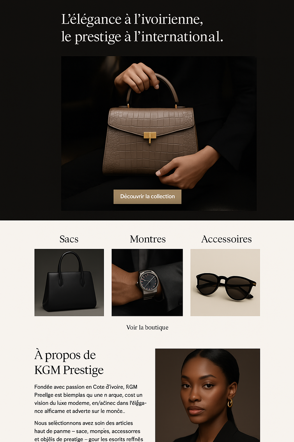 Sacs à main montres pour homme et femme et divers articles
