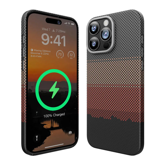 Coque magnétique carbone élégance compatible Magsafe pour iPhone 16